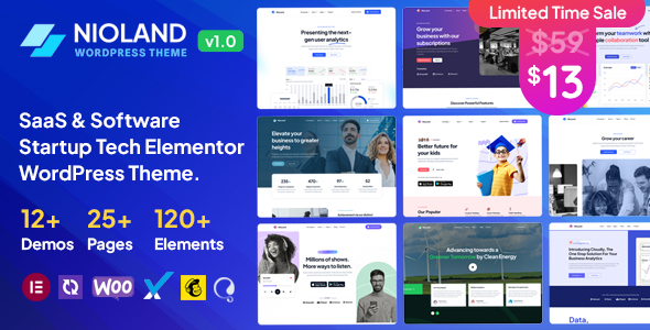 Read more about the article Nioland – SaaS & Software Startup Tech WordPress Theme