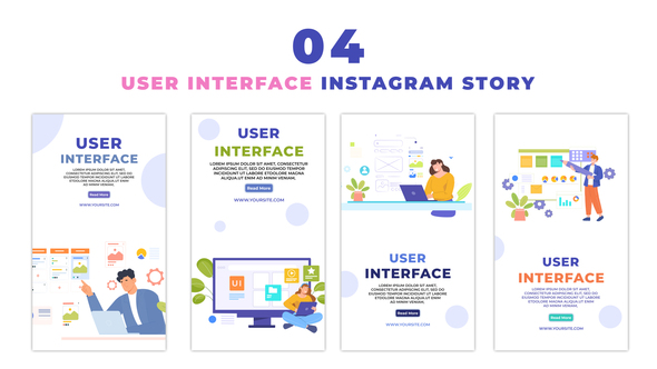 2D Cartoon Animation User Interface Designer Instagram Story