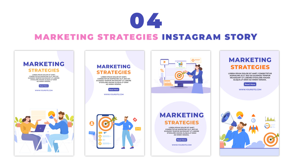 Cartoon Vector Character Marketing Strategies Instagram Story