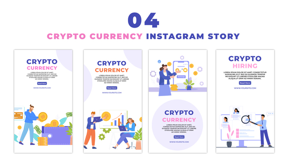Flat Design Cryptocurrency Exchange Instagram Story