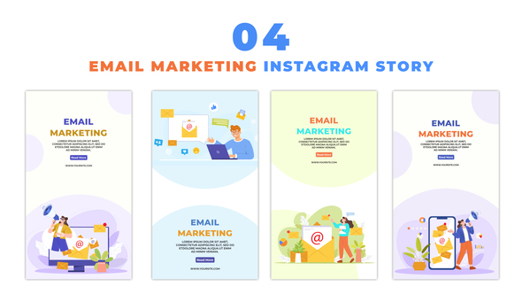 Email Marketing Growth Vector Animation Instagram Story