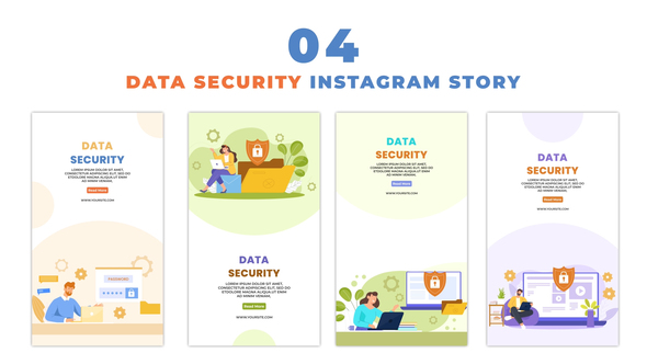 Cyber Security Animation 2D Flat Vector Instagram Story