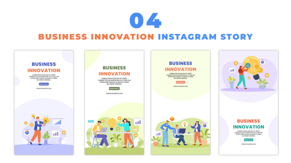 2D Vector Entrepreneurship Animated Character Instagram Story