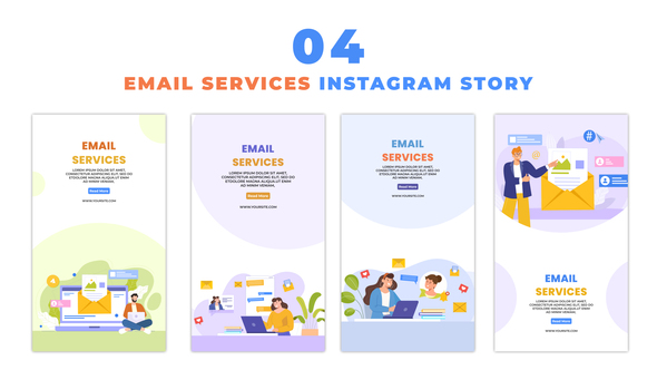 Email Marketing Strategy Cartoon Vector Animation Instagram Story