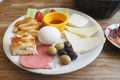 turkish breakfast of cheese, cucumber, egg, olive and tomato - PhotoDune Item for Sale