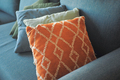 colorful pillows lined up on a sofa  - PhotoDune Item for Sale