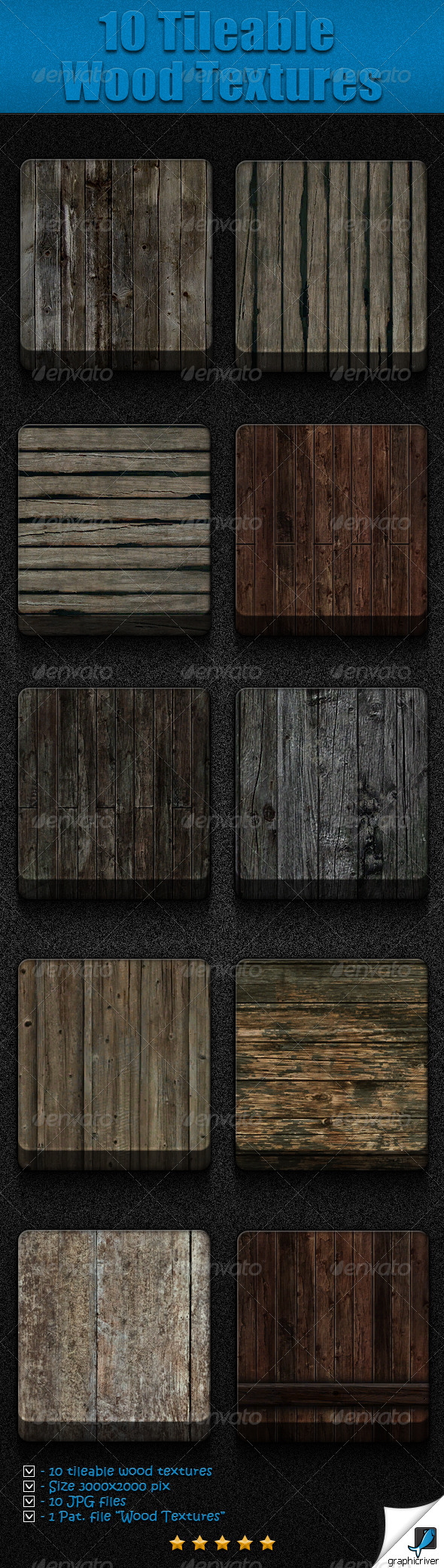 10 Tileable Wood Textures