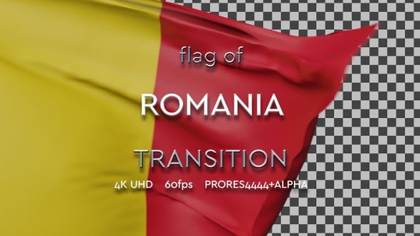 Flag of Romania transition | UHD | 60fps