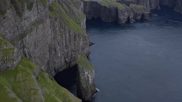 Drone Of Asmundarstakkur Sea Stack And Coastline