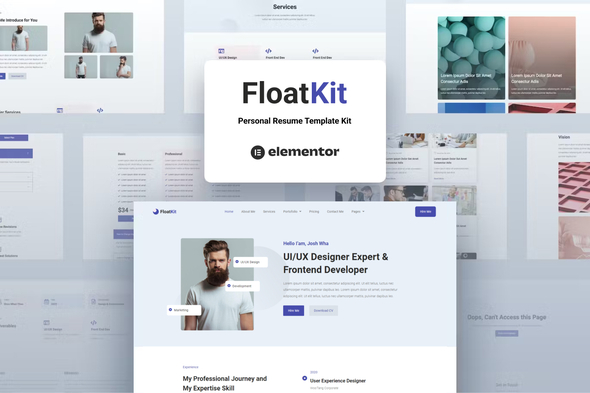 FloatKit – Personal Resume Elementor Template Kit