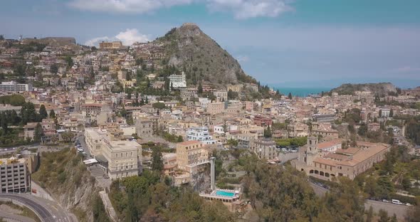 View of Taormina - famous resort in Sicily