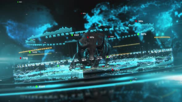 Economic Financial Index Bull Blue alt