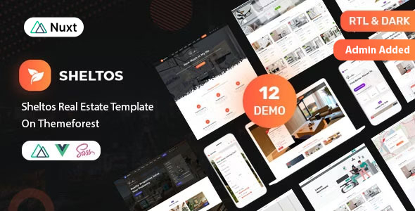 Sheltos - Real Estate Nuxt.js Template