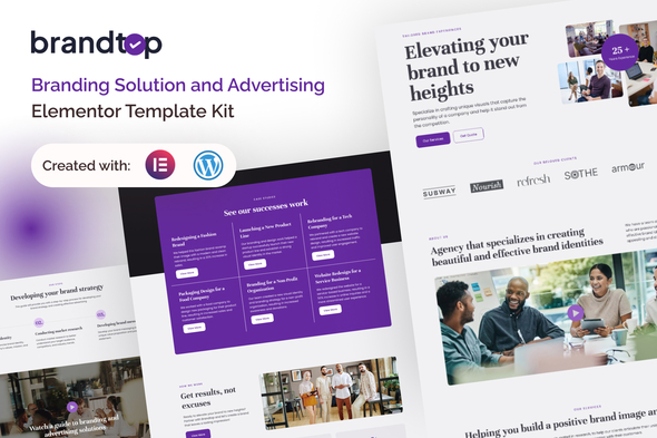 Brandtop – Branding Solution &  Advertising Elementor Template Kit – 0 Sold!