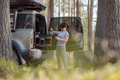 Trip in the nature by car family vacation on the weekend. - PhotoDune Item for Sale
