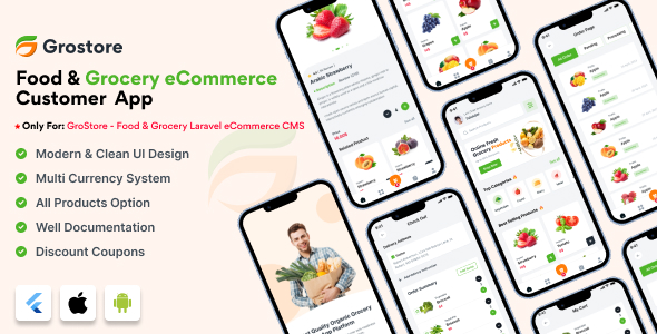 Grostore - Food & Grocery eCommerce Customer App