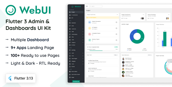 Make A Dashboard Flutter App With Flutter Templates, Apps and Components