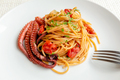 Spaghetti with tomato and octopus, ready to eat. - PhotoDune Item for Sale