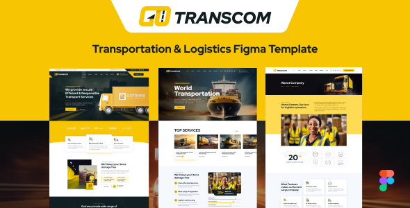GoTranscom - Transportation & Logistics Business Figma Template