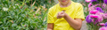 boy holding a butterfly on his hand selective focus - PhotoDune Item for Sale