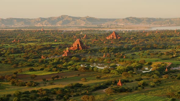 Flying over the amazing landscape of Myanmar