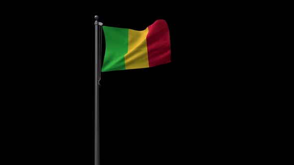 Mali Flag With Alpha 4K