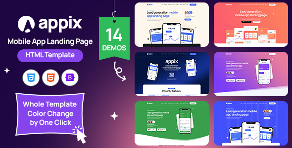 APPIX - Mobile App Landing Page Responsive HTML Template