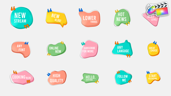 Abstract Forms Lower Thirds for FCPX alt