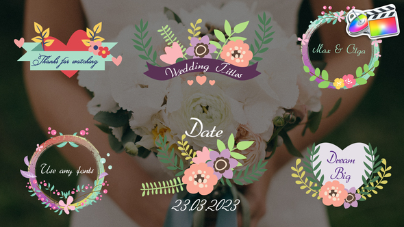 Wedding Romantic Titles for FCPX alt