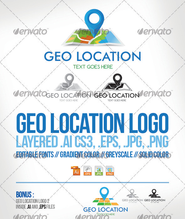 Geo Location Logo Template