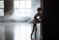 Sensual ballet dancer posing in studio over smoke haze special effect - PhotoDune Item for Sale