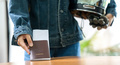 Young asian woman traveler prepare for the summer vacation, Travel concept, Holding a passport - PhotoDune Item for Sale