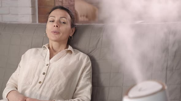 Woman with Harmony By Air Purifier