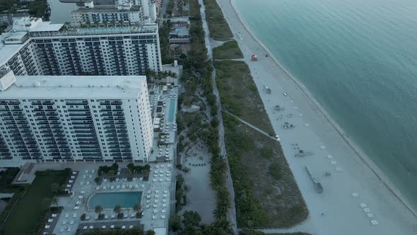 Aerial Miami Beach Atlantic Coast Line