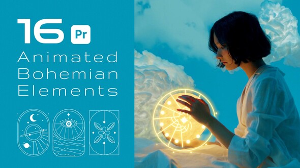 16 Animated Bohemian Elements For Premiere Pro