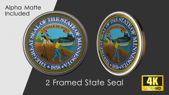 Framed Seal Of Minnesota State
