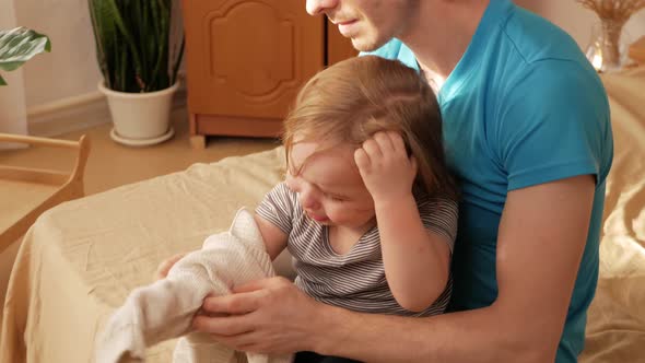 Little Girl Cries Disobeys Screams Hysterical