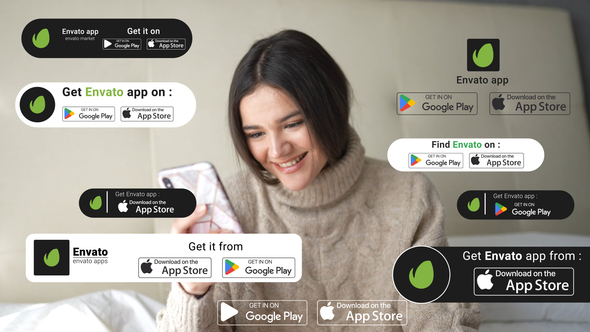 Google Play & Apple Store widgets - Morgt