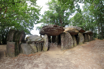  a Neolithic passage grave – dolmen – located in the commune of Esse, in the French department of Ille-et-Vilaine in Brittany