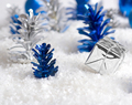 Silver and Blue Christmas background - PhotoDune Item for Sale