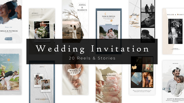 20 Elegant Wedding Invitation Reels and Stories