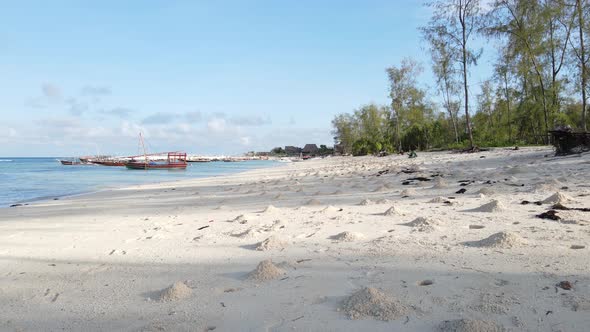 Empty Beach on Zanzibar Island Tanzania