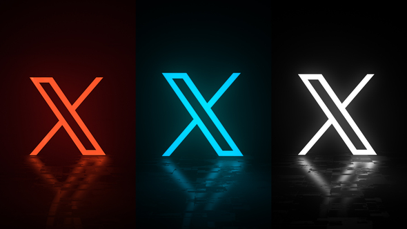 X Glitch Logos