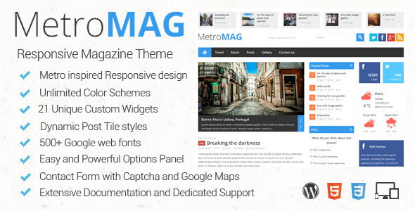 Magazyn Metro Responsywny motyw WordPress