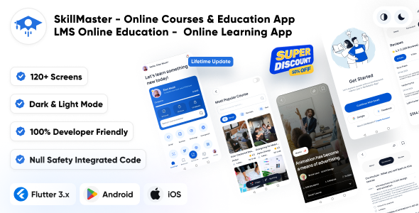 SkillMaster - Online Courses & Education Coaching App | LMS Online Education | Online Learning App