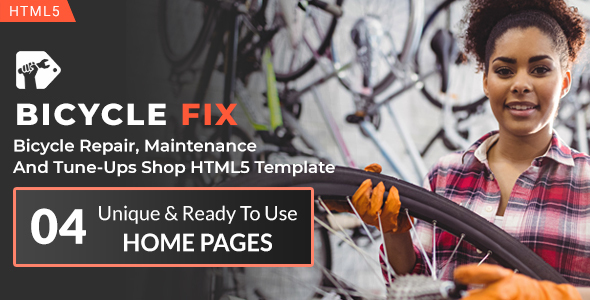 Bicycle Fix - Maintenance and Tune-Ups Shop HTML5 Template