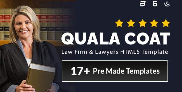 Quala Coat - Law Firm & Lawyers HTML5 Template