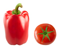 Red paprica and tomato isolated - PhotoDune Item for Sale