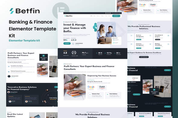 BetFin - Banking and Finance Elementor Template Kit