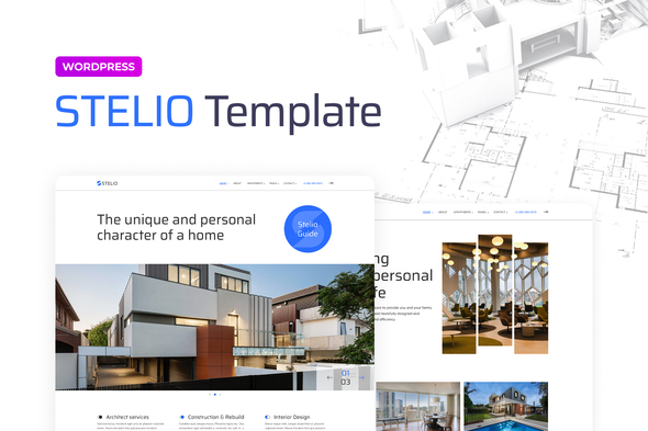 Stelio – Architects & Construction Company Elementor Pro Template Kit